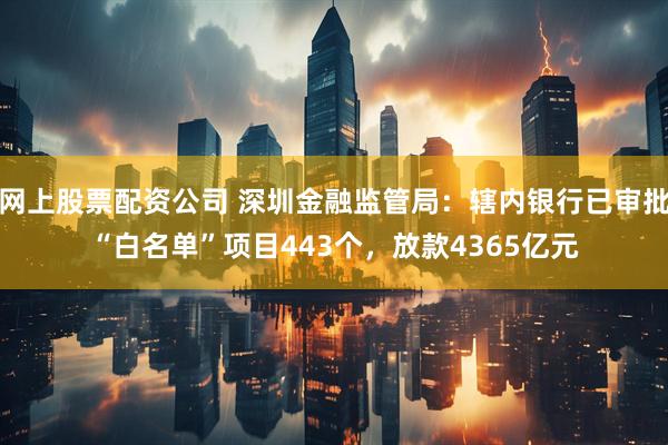 网上股票配资公司 深圳金融监管局：辖内银行已审批“白名单”项目443个，放款4365亿元